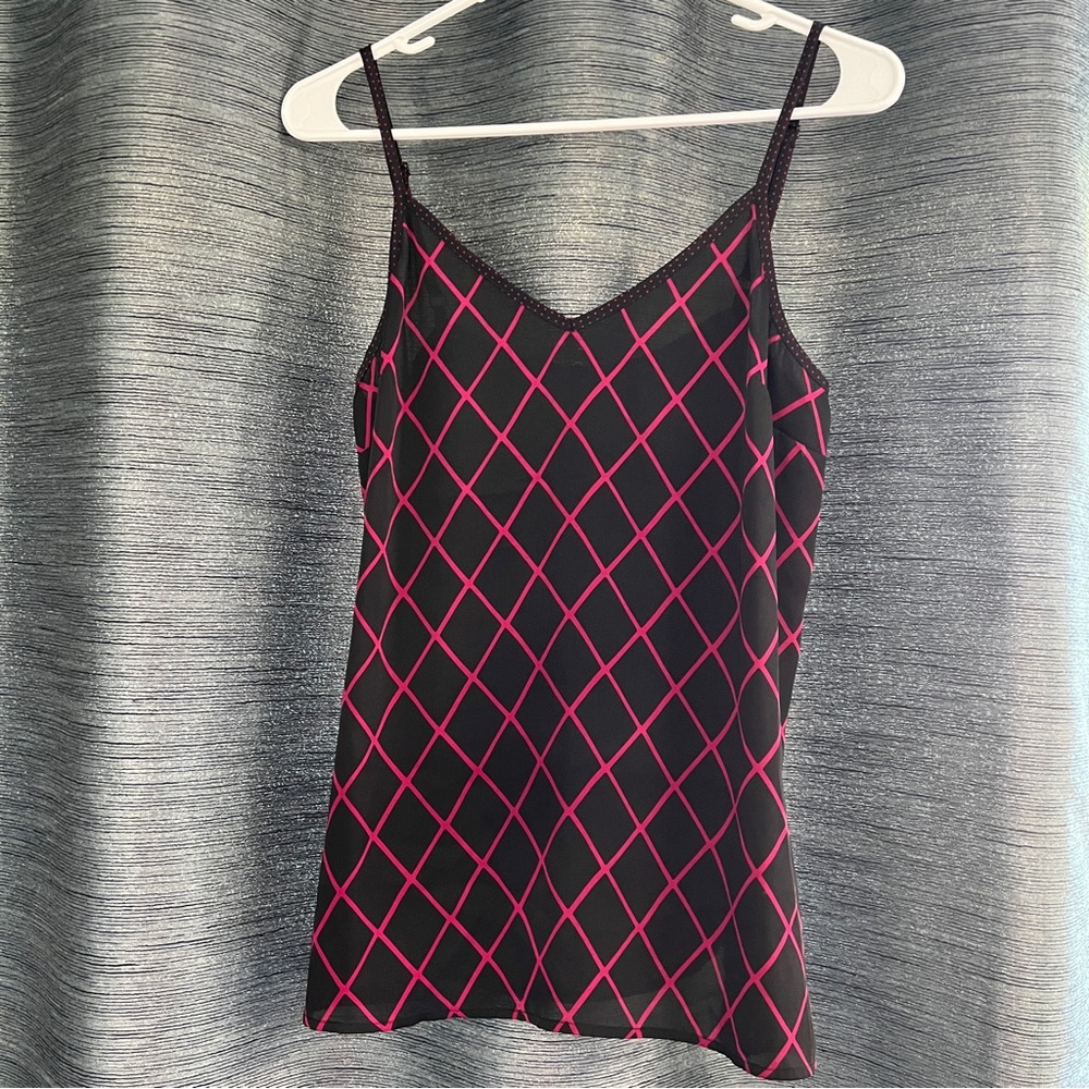 Express - Black and Pink Camisole w/ Adjustable Straps - Size Medium M